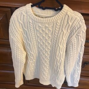 Abercrombie Kids Cream Cable Knit Sweater